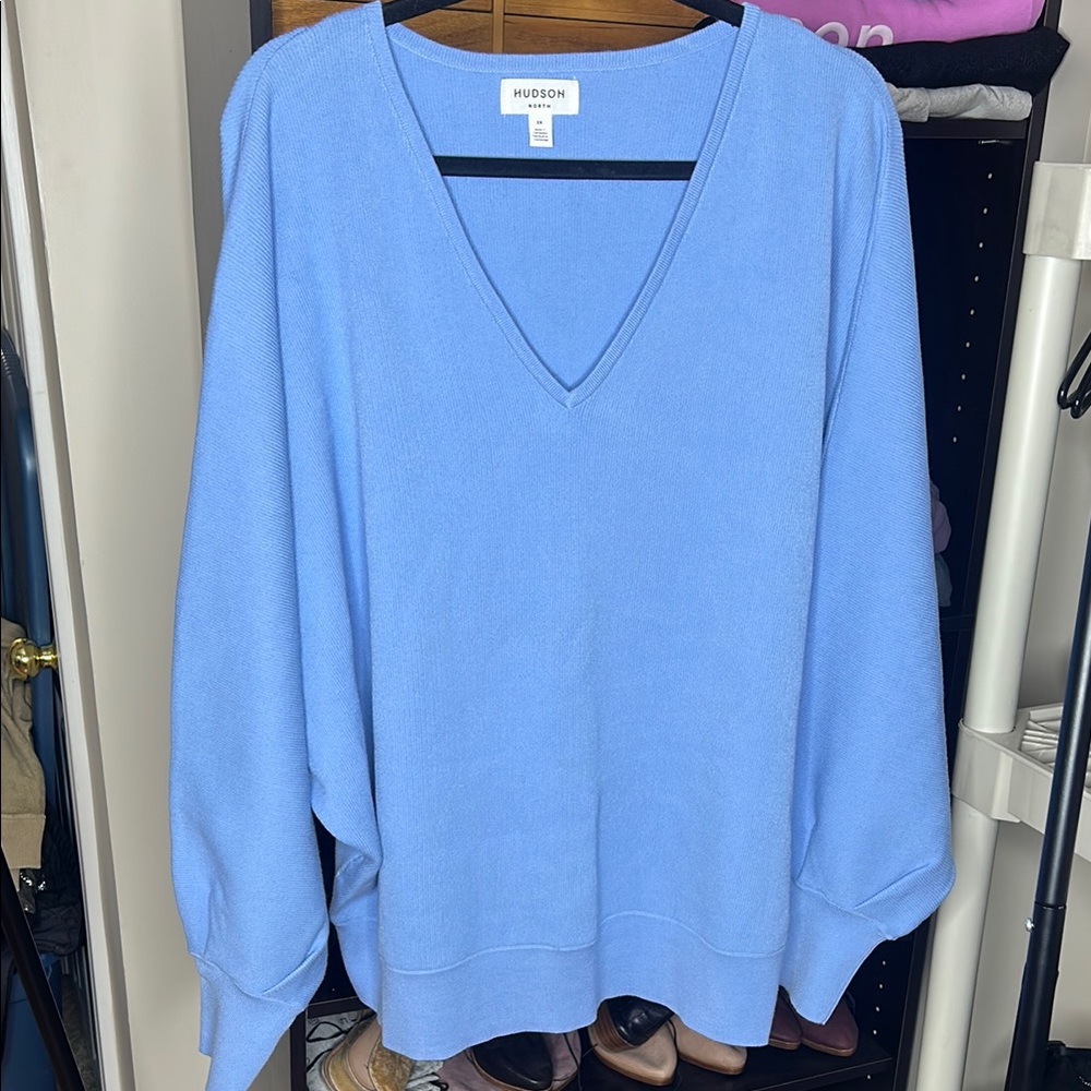 Hudson North Blue vneck sweater